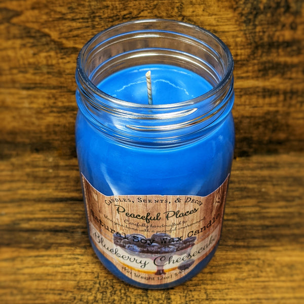 Natural Soy Wax Candle - 13oz Large Mason Jar Size